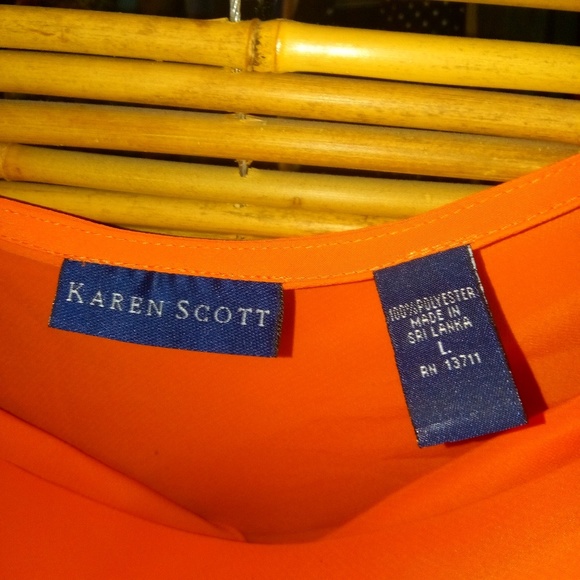 Karen Scott L Orange Shell Orange - Picture 3 of 3